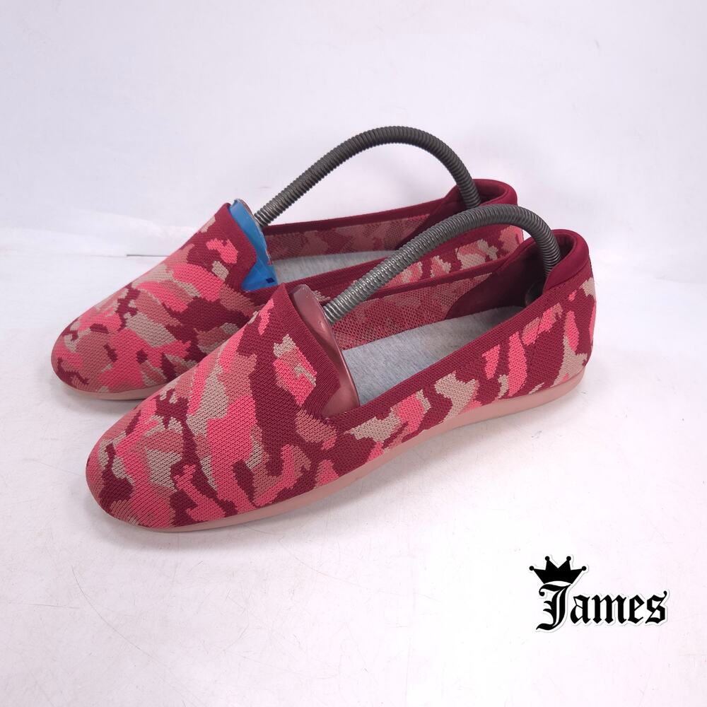 Cloudsteppers by Clarks Slip On Casual Flat Womens Size 9 27772 Red Pink Gray